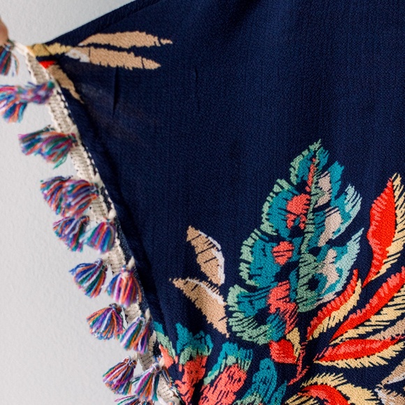 Women's - Open Front - Midi Length - Boho Kaftan Cardigan - Size Small - Picture 2 of 10